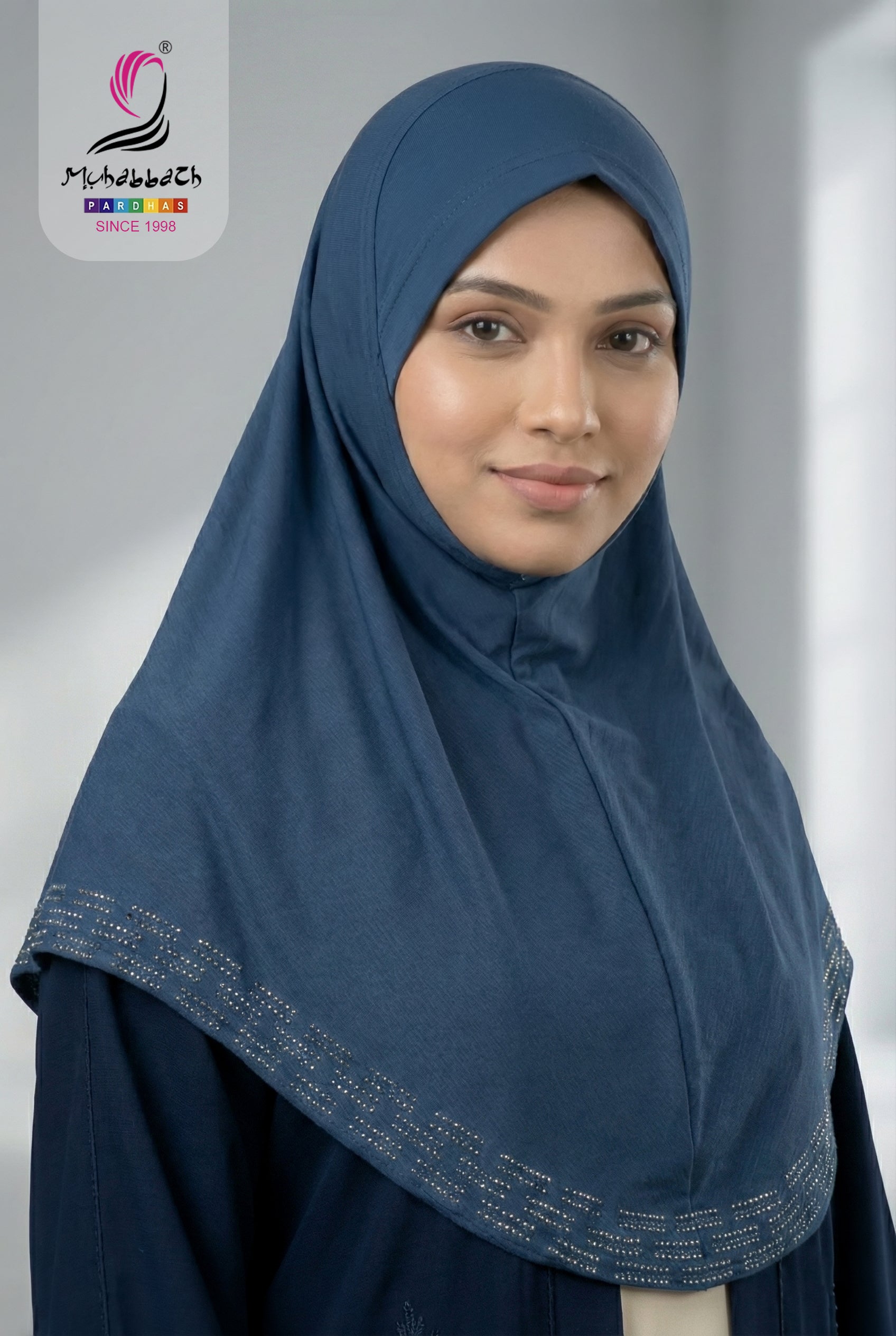 Hijab – Premium Stone Border Design