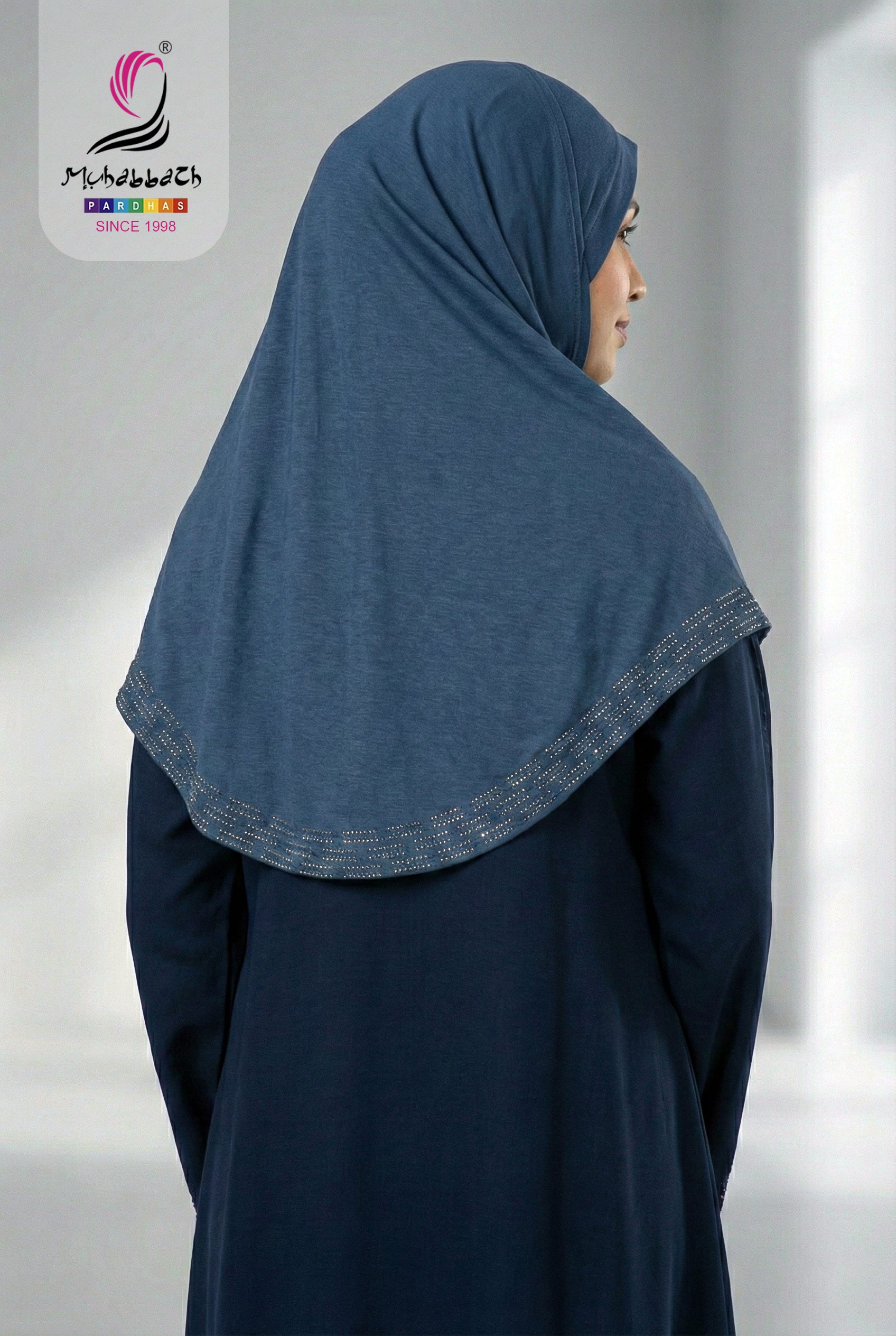 Hijab – Premium Stone Border Design
