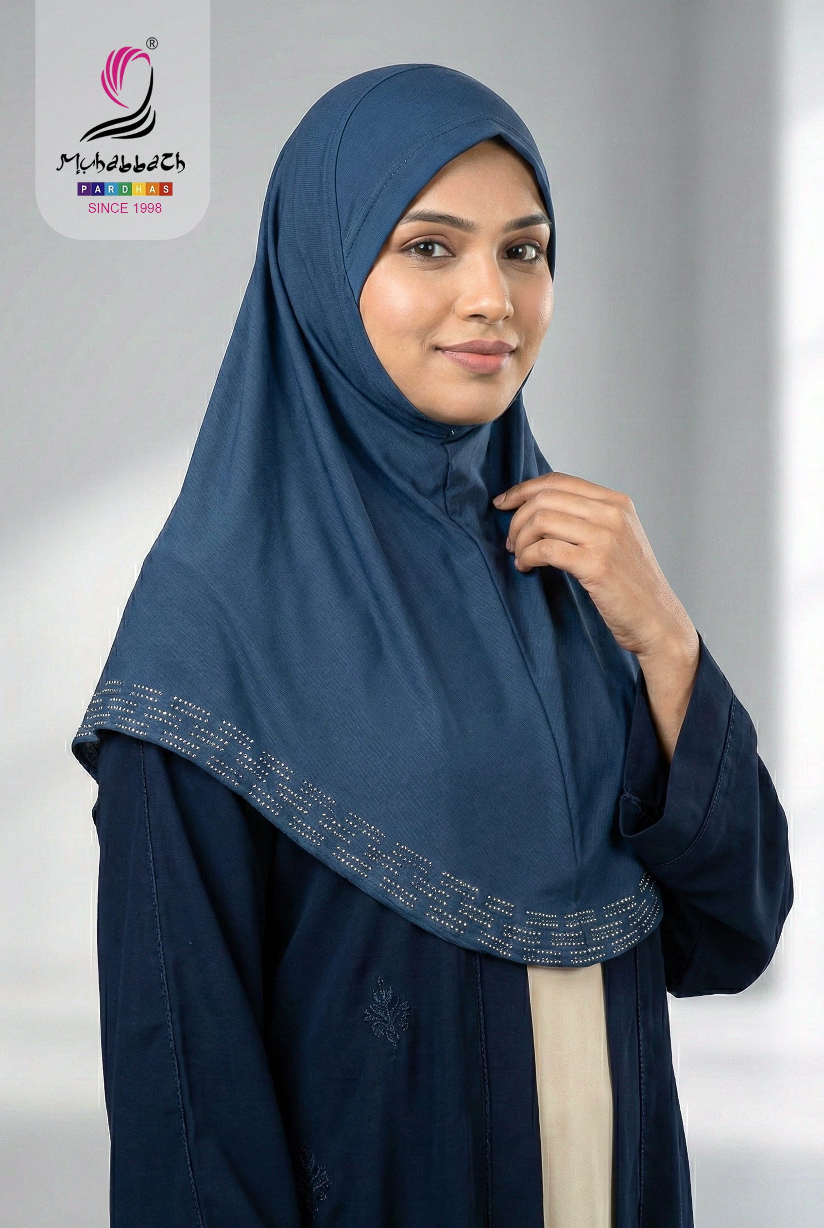 Hijab – Premium Stone Border Design