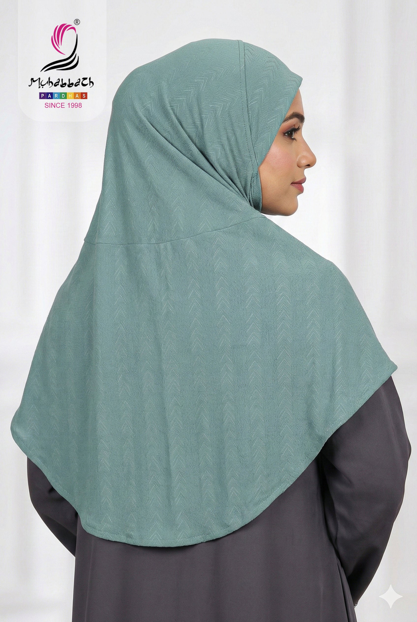 Hijab – Plain Printed 4-Way Stretch Hijab (Sage Green)
